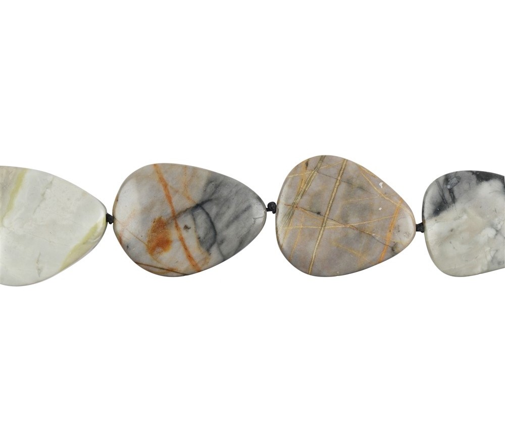 Heilstein & Edelstein-Strang - Platten, Picassomarmor, 28-35 x 22-28mm