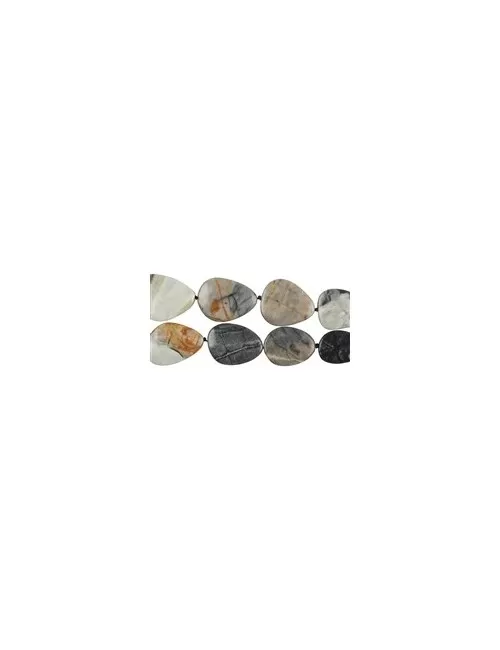 Heilstein & Edelstein-Strang - Platten, Picassomarmor, 28-35 x 22-28mm