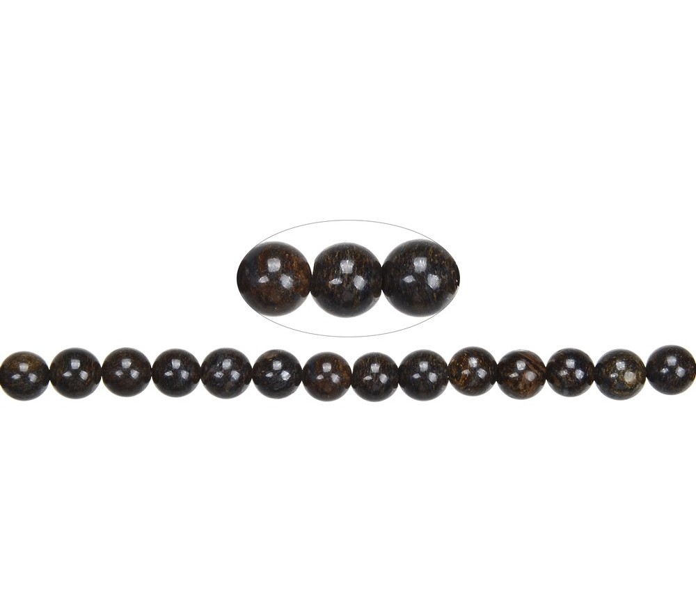 Heilstein & Edelstein-Strang - Kugeln, Bronzit, 08mm