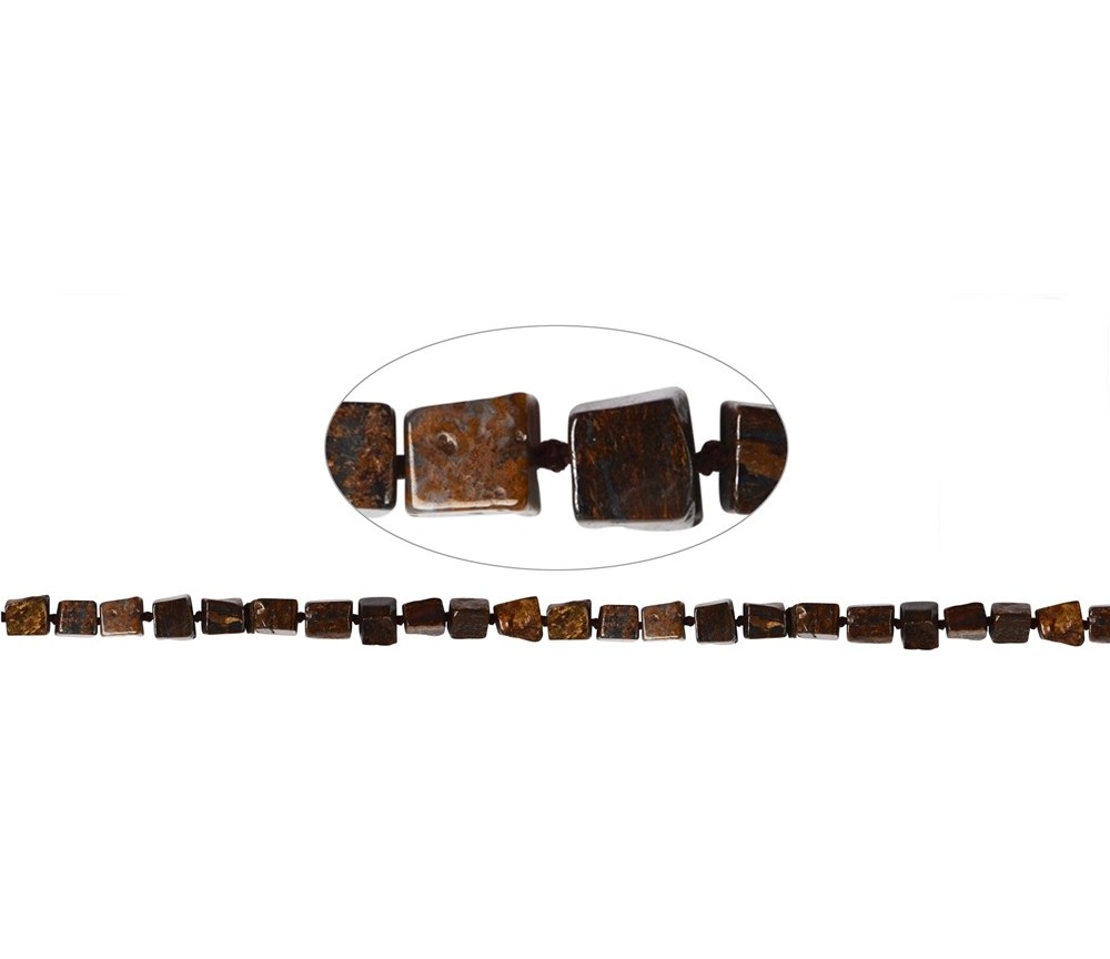 Heilstein & Edelstein-Strang - Würfel, Bronzit, 06-08 x 06-08mm (43cm)