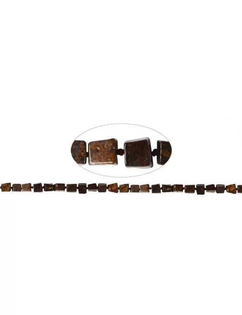Heilstein & Edelstein-Strang - Würfel, Bronzit, 06-08 x 06-08mm (43cm)