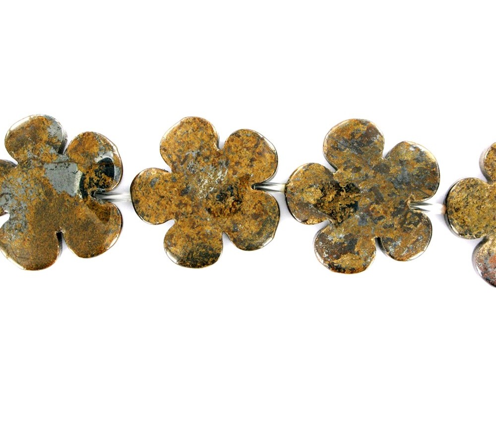 Heilstein & Edelstein-Strang - Blüte, Bronzit, 30mm