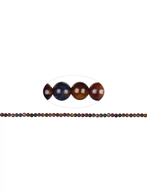 Heilstein & Edelstein-Strang - Kugeln, Pietersit, 03mm