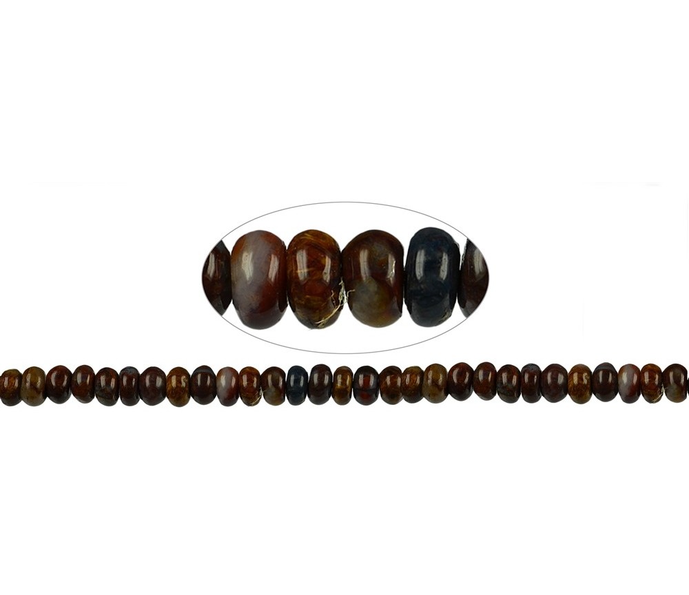 Heilstein & Edelstein-Strang - Button, Pietersit, 04 x 06mm