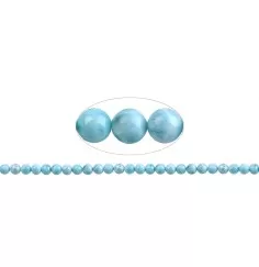 Heilstein & Edelstein-Strang - Kugeln, Larimar AAA, 07mm (39cm)