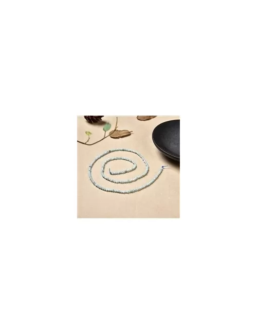 Heilstein & Edelstein-Strang - Kugeln, Larimar, facettiert, 02mm (38cm)