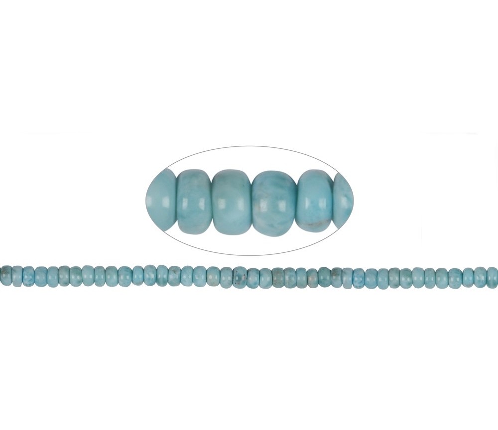 Heilstein & Edelstein-Strang - Button, Larimar A, 04-05 x 07mm