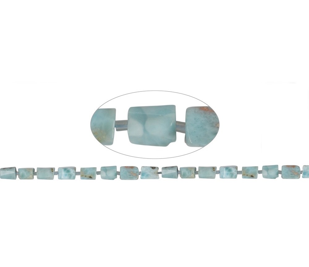 Heilstein & Edelstein-Strang - Freeform Zylinder, Larimar, 08-10 x 07-08mm