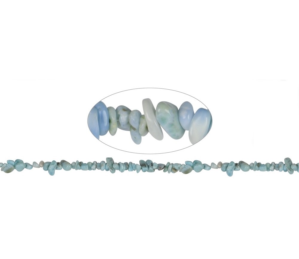 Heilstein & Edelstein-Strang - Splitter, Larimar AB, 01-04 x 07-10mm (39cm)