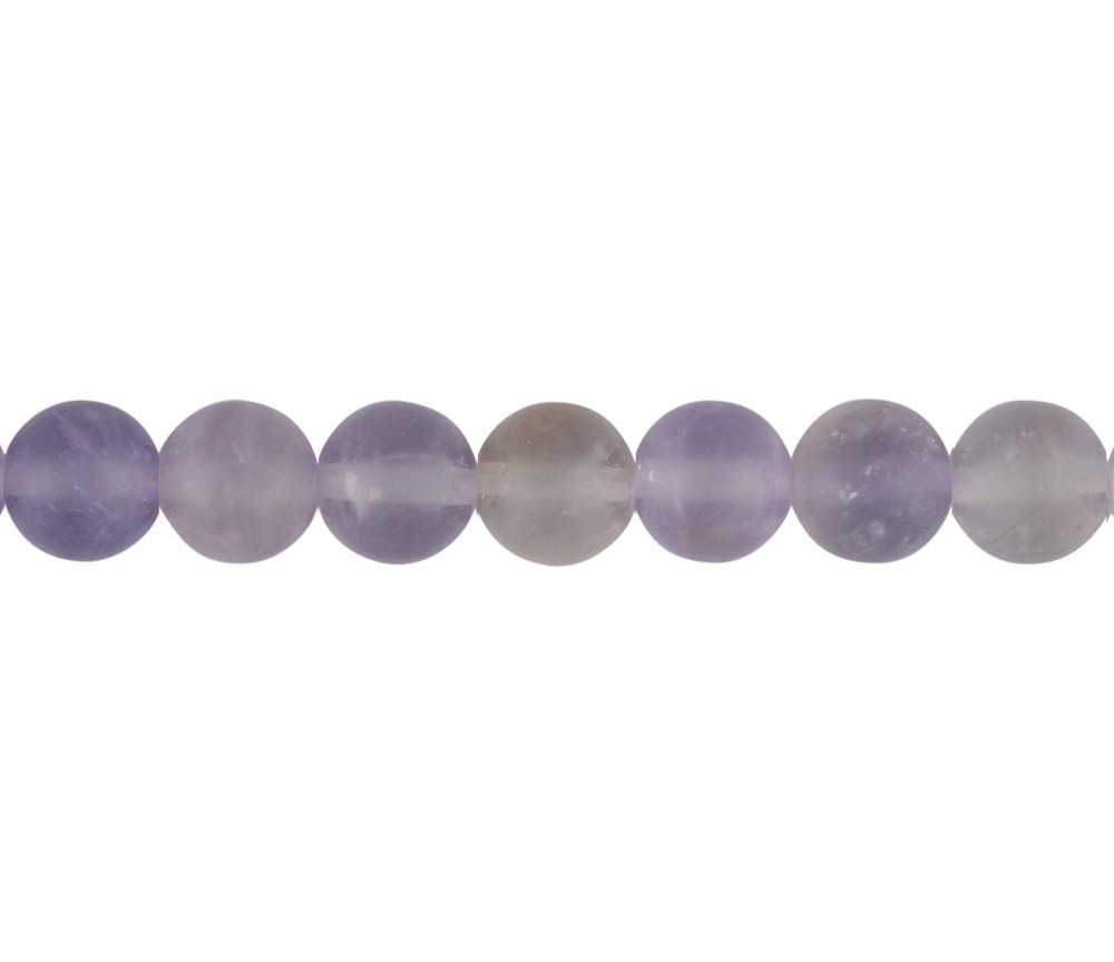 Heilstein & Edelstein-Strang - Kugeln, Ametrin, matt, 10mm (37cm)