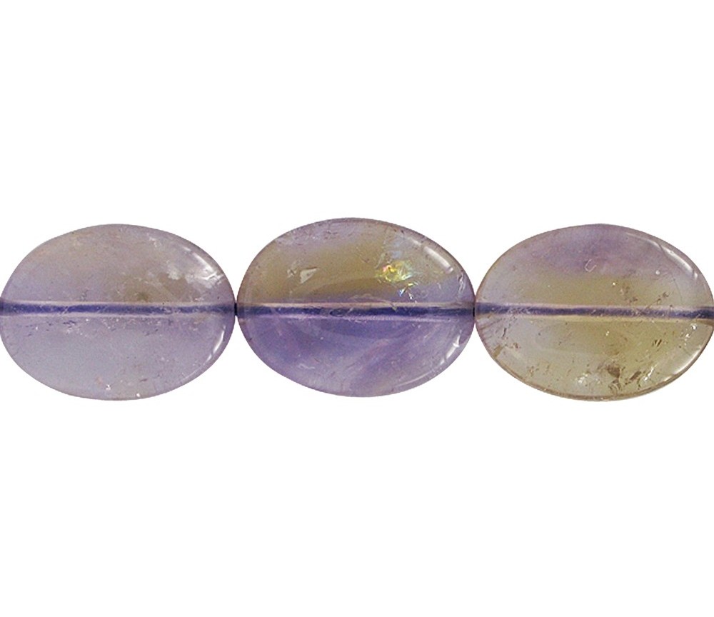 Heilstein & Edelstein-Strang - Linse, Ametrin A, 25 x 18mm