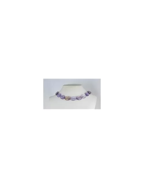 Heilstein & Edelstein-Strang - Linse, Ametrin A, 25 x 18mm