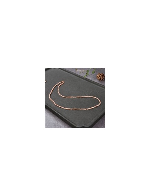 Heilstein & Edelstein-Strang - Kugeln, Sonnenstein, facettiert, 02mm (39cm)