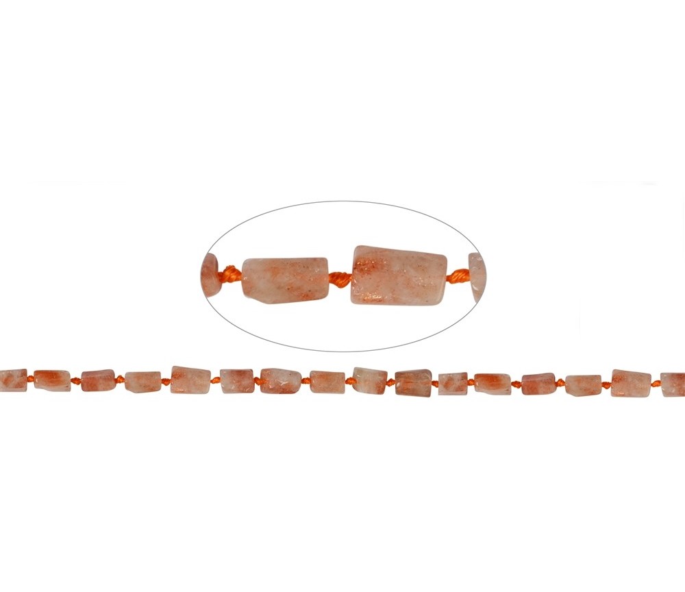 Heilstein & Edelstein-Strang - Zylinder, Sonnenstein, 10 x 06mm (41cm)