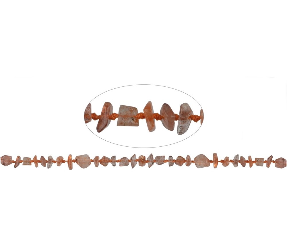 Heilstein & Edelstein-Strang - Freeform, Sonnenstein, facettiert, 02-04 x 04-07mm