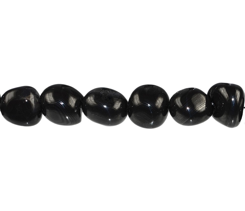 Heilstein & Edelstein-Strang - Nuggets (Pebbles), Psilomelan, ca. 09 - 13mm