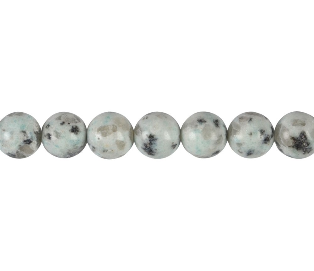 Heilstein & Edelstein-Strang - Kugeln, Granit (blau), 10mm (39cm)