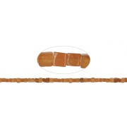 Heilstein & Edelstein-Strang - Würfel, Aventurin (orange-rot), 04mm