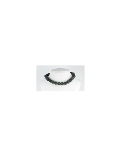 Heilstein & Edelstein-Strang - Kugeln, Lava poliert/gewachst, 12mm