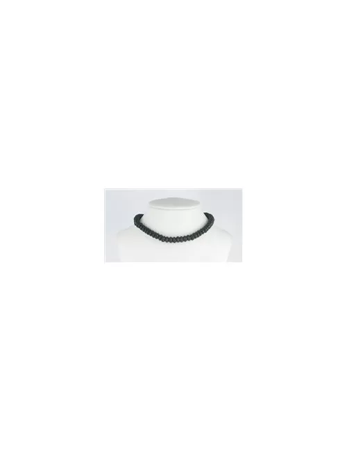 Heilstein & Edelstein-Strang - Button, Lava poliert/gewachst, 08mm
