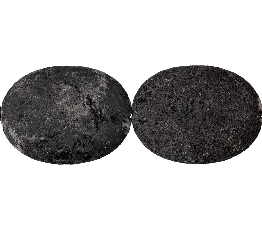 Heilstein & Edelstein-Strang - Linse, Lava, 40 x 30mm