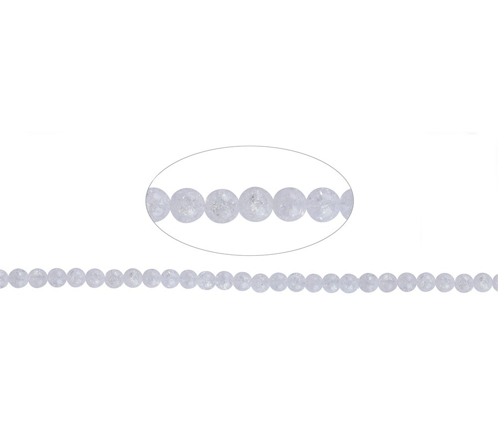 Heilstein & Edelstein-Strang - Kugeln, Crashed Crystal, 12mm