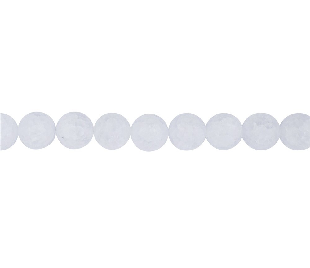 Heilstein & Edelstein-Strang - Kugeln, Crashed Crystal, matt, 16mm