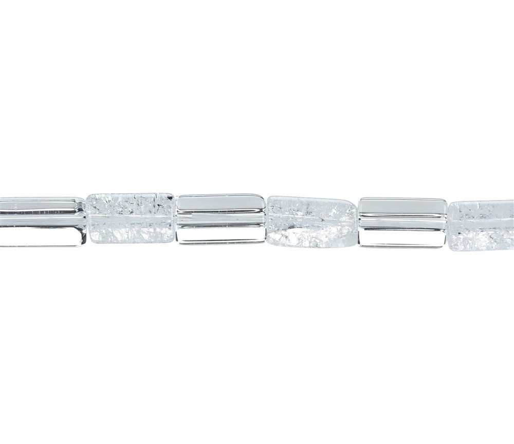 Heilstein & Edelstein-Strang - Prisma, Bergkristall / Crashed Crystal, 16x10mm