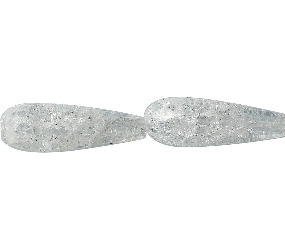 Heilstein & Edelstein-Strang - Tropfen, Crashed Crystal, 10 x 30mm