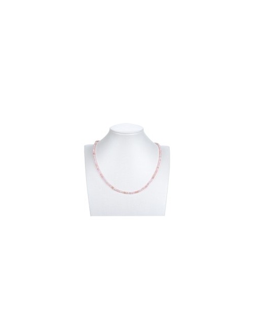 Heilstein & Edelstein-Strang - Button, Andenopal, facettiert, 02 x 04mm