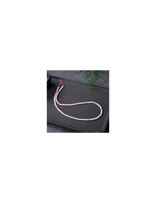 Heilstein & Edelstein-Strang - Button, Andenopal, facettiert, 02 x 04mm