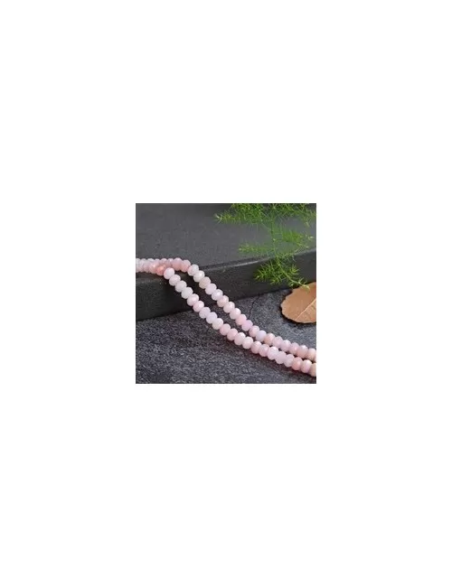 Heilstein & Edelstein-Strang - Button, Andenopal, facettiert, 02 x 04mm