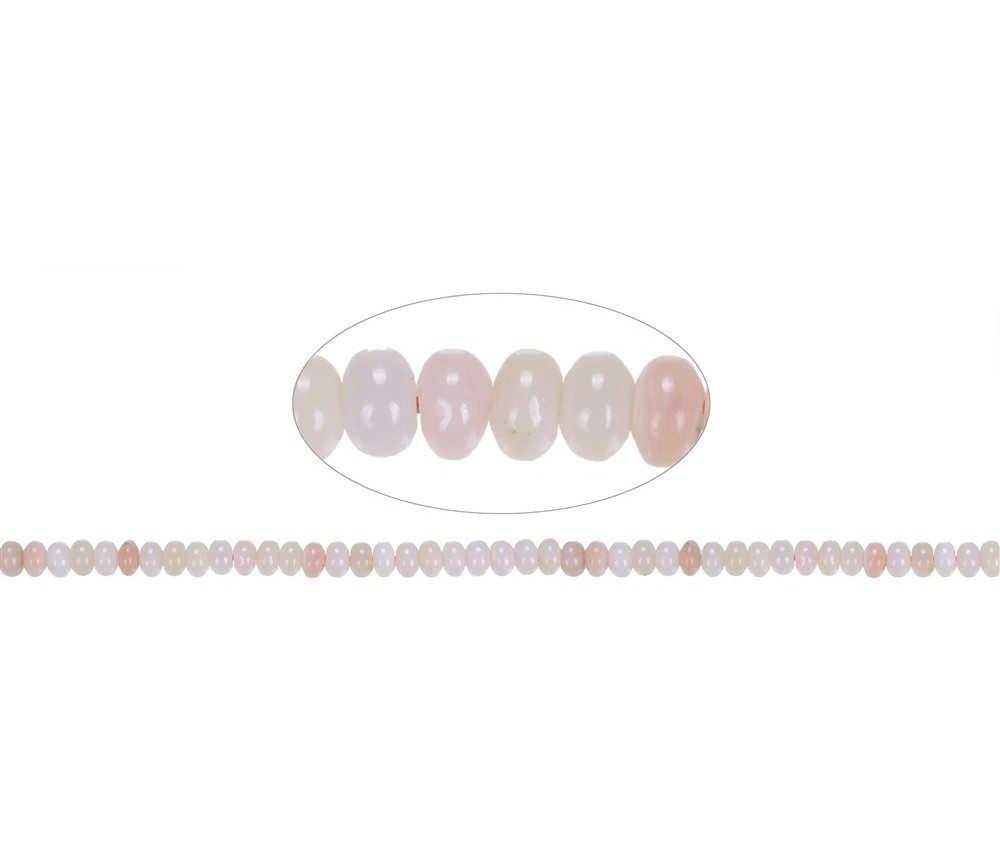 Heilstein & Edelstein-Strang - Button, Andenopal, 04 x 06mm