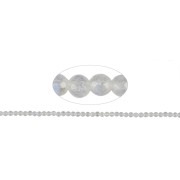 Heilstein & Edelstein-Strang - Kugeln, Labradorit (weiß), facettiert, 03mm (36cm)