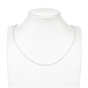 Heilstein & Edelstein-Strang - Kugeln, Labradorit (weiß), facettiert, 03mm (36cm)