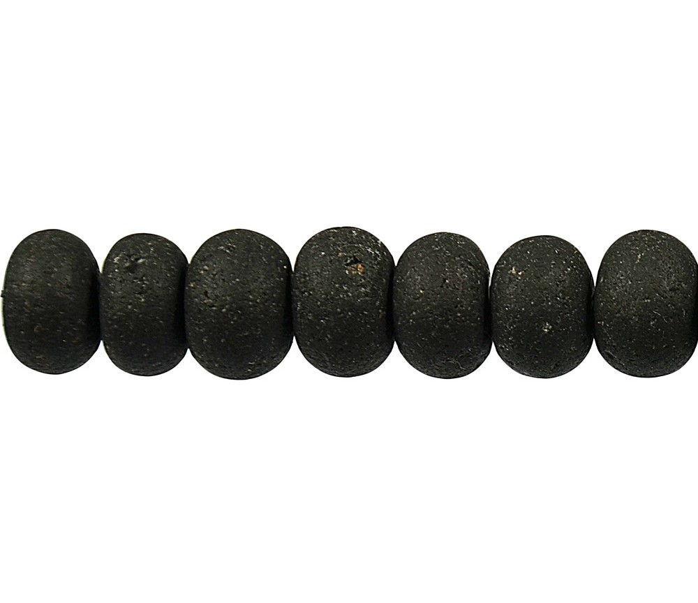 Heilstein & Edelstein-Strang - Button, Sardonyx (Antik) matt, 09-10 x 14mm (33,5 cm)