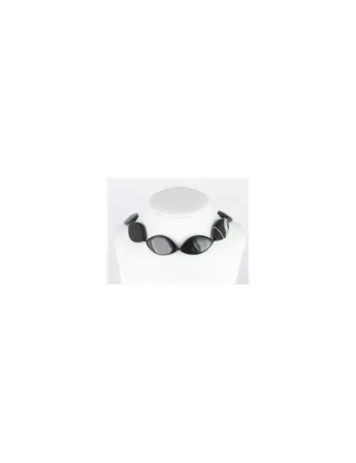 Heilstein & Edelstein-Strang - Navette, Sardonyx, 40 x 18-22mm