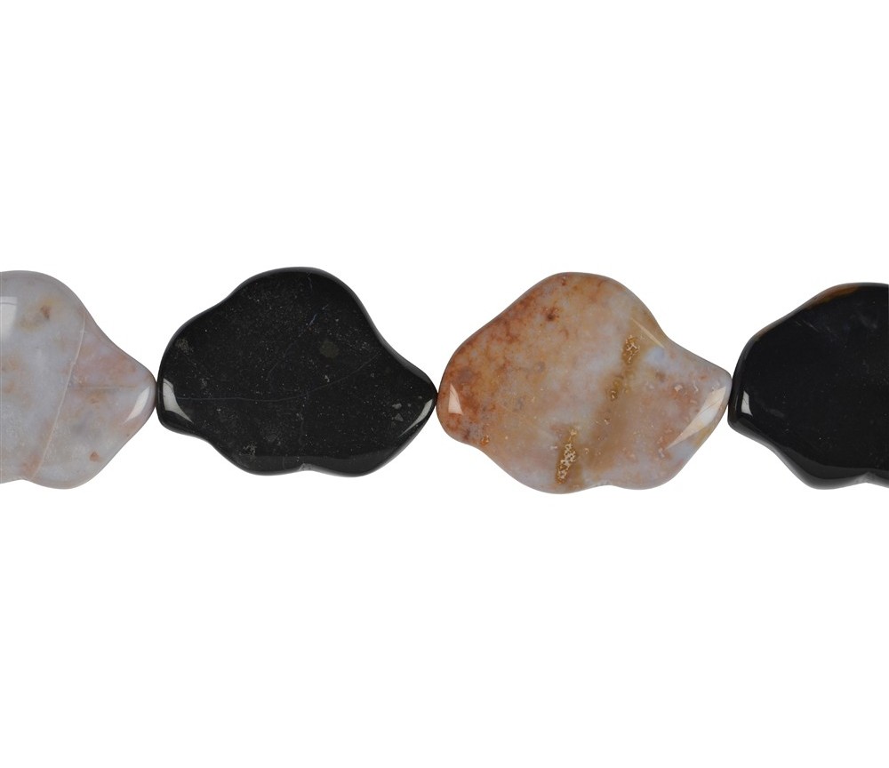 Heilstein & Edelstein-Strang - Nugget Wolke, Sardonyx, 30-35 x20-28mm