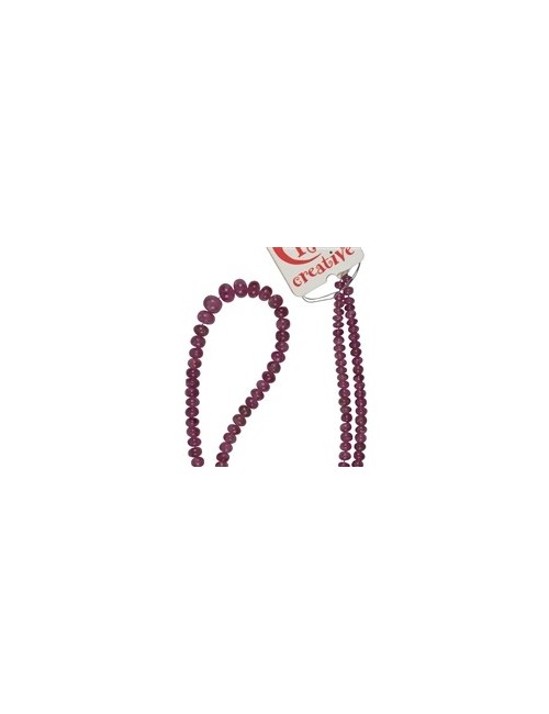 Heilstein & Edelstein-Strang - Button, Turmalin (Rubellit), 2,2-5,7 x 3,5-8,0mm (Verlauf)