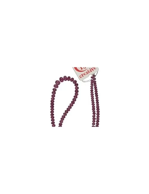 Heilstein & Edelstein-Strang - Button, Turmalin (Rubellit), 2,2-5,7 x 3,5-8,0mm (Verlauf)
