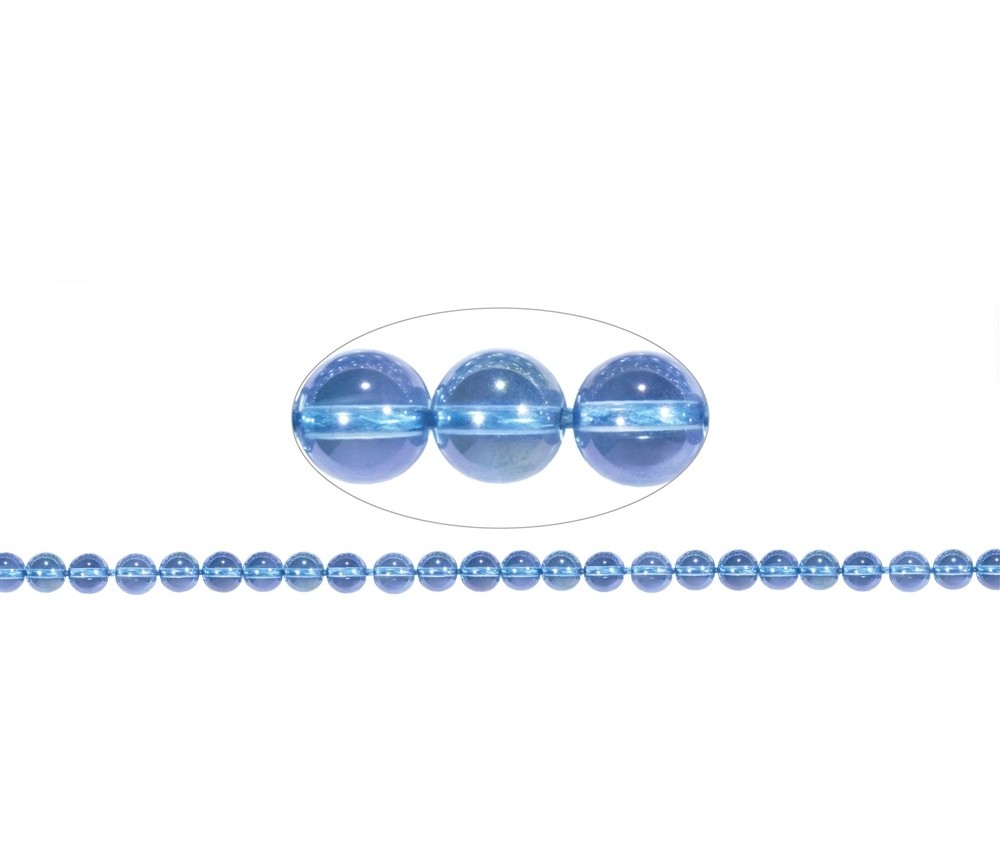 Heilstein & Edelstein-Strang - Kugeln, Aqua Aura, 08mm