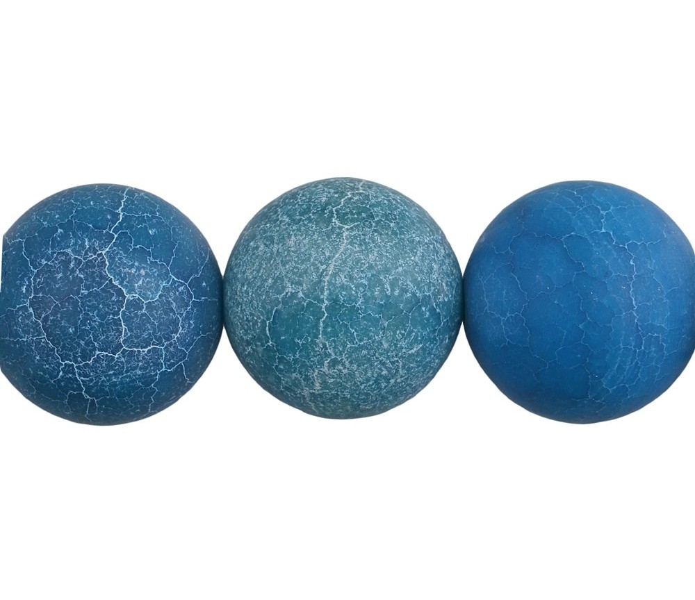 Heilstein & Edelstein-Strang - Kugeln, Achat (Schlangenachat) blau (gef.), matt, 20mm