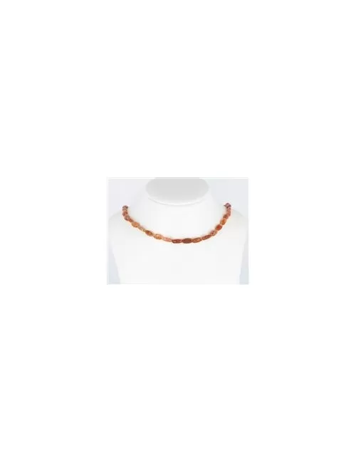 Heilstein & Edelstein-Strang - Navette, Achat (Schlangenachat) rot (gef.), facettiert, 12 x 06mm