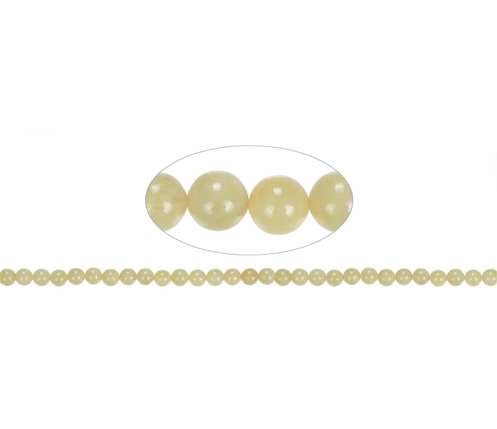 Heilstein & Edelstein-Strang - Kugeln, Heliodor, 06mm