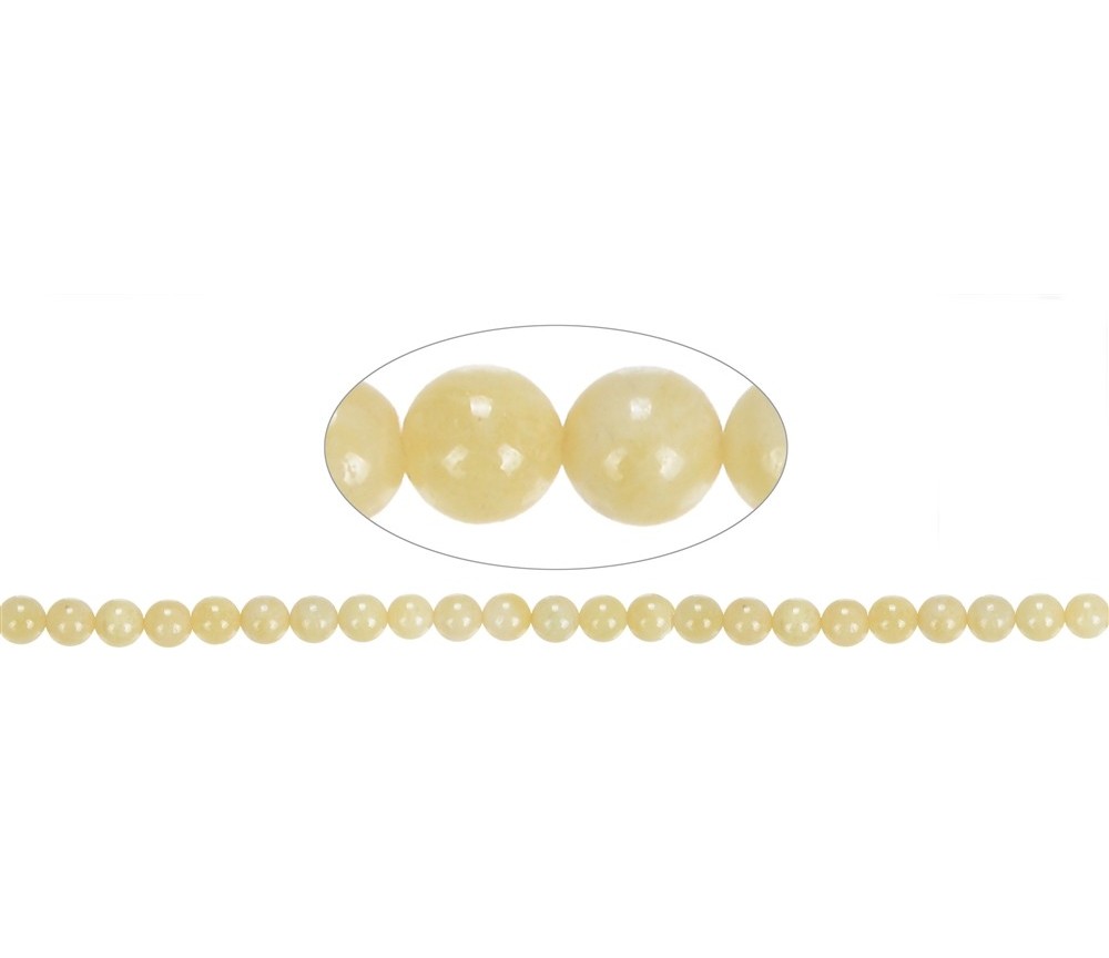 Heilstein & Edelstein-Strang - Kugeln, Heliodor, 08mm