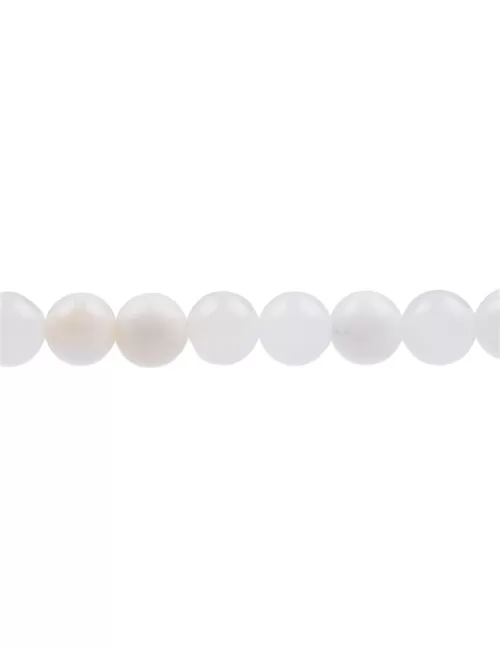 Heilstein & Edelstein-Strang - Kugeln, Achat (weiß), 10mm