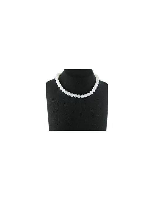 Heilstein & Edelstein-Strang - Kugeln, Achat (weiß), 10mm