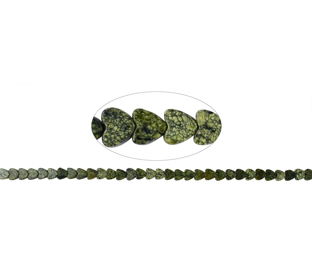 Heilstein & Edelstein-Strang - Herzen, Serpentin (Asterit), 06mm