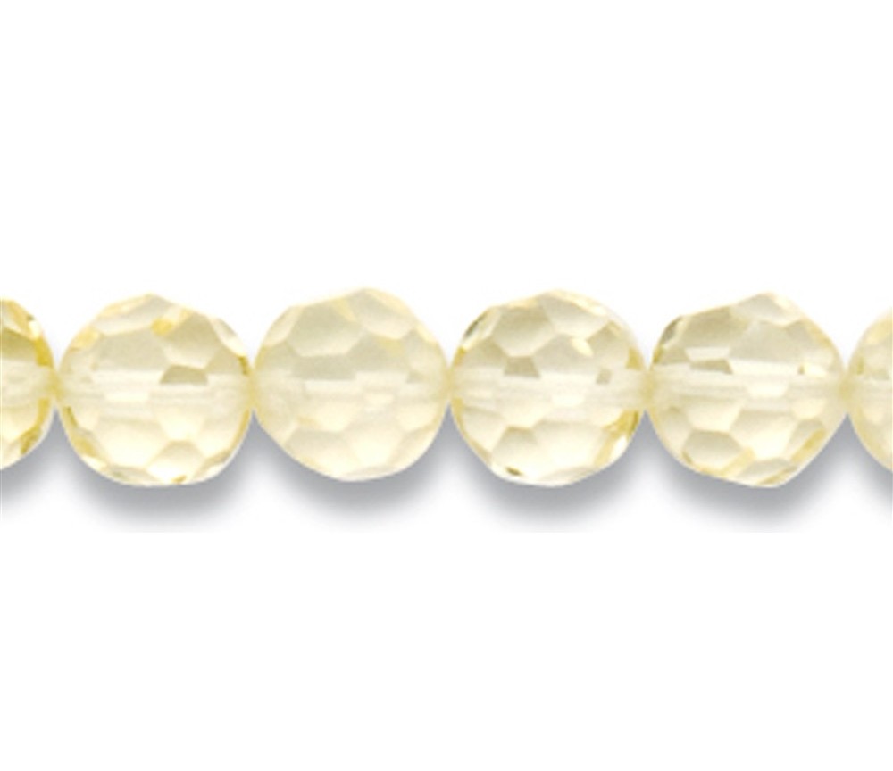 Heilstein & Edelstein-Strang - Kugeln, Limonenquarz (gebr.), facettiert, 04mm