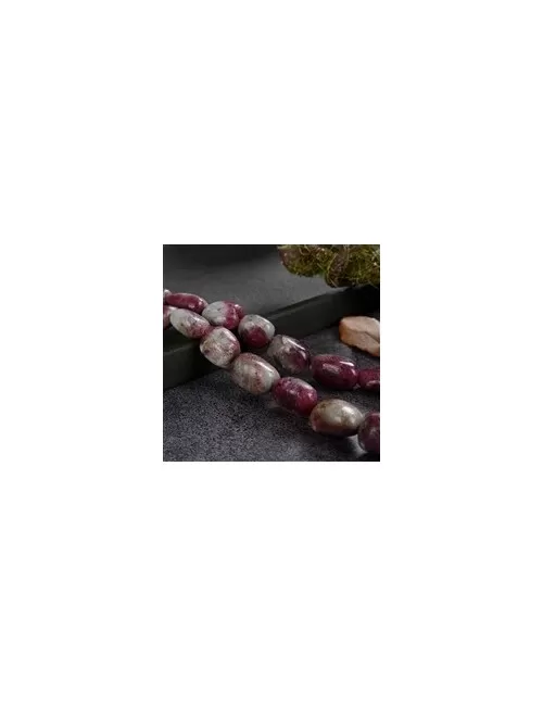 Heilstein & Edelstein-Strang - Nuggets, Turmalin (rosa), 15-20 x 08-13mm, mit Verlauf (50cm)